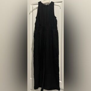 Universal Thread Sleeveless Black Rayon Lightweight Jumpsuit Pockets Size M NWT
